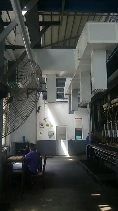 汽車廠降溫用環(huán)?？照{(diào)+風(fēng)管效果如何